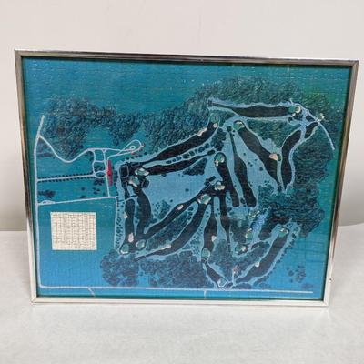 Framed Golf Course Puzzle 20 1/4" x 16"