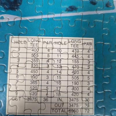 Framed Golf Course Puzzle 20 1/4" x 16"