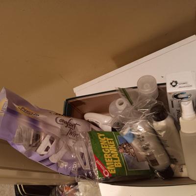 8 BOXES OF KLEENEX, WOUND CARE & TRAVEL SIZE CONTAINERS/TOILETRIES