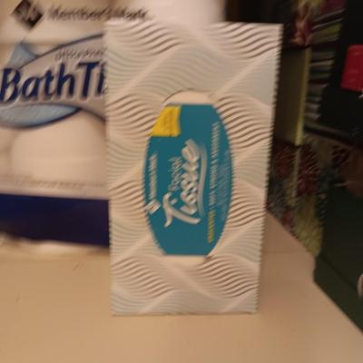 2 BOXES OF KLEENEX AND 8 ROLLS OF TOILET PAPER