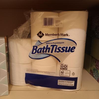 2 BOXES OF KLEENEX AND 8 ROLLS OF TOILET PAPER