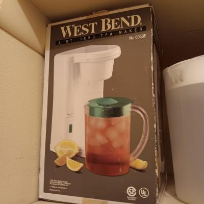 WEST BEND ICE TEA MAKER, PITCHER AND BEVERAGE COOLER