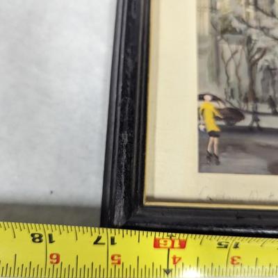 Framed London Westminster Abbey J. Jackson Painting 17" x 13"