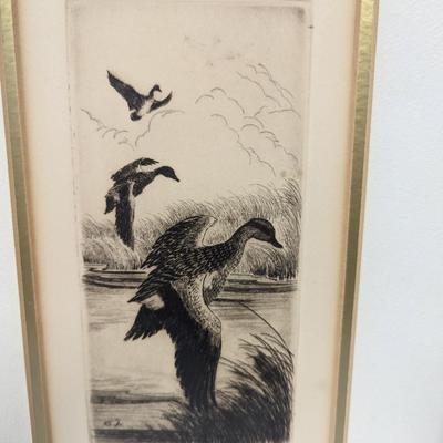 Framed Etching Signed & Numbered 11" x 16"