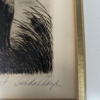 Framed Etching Signed & Numbered 11" x 16"