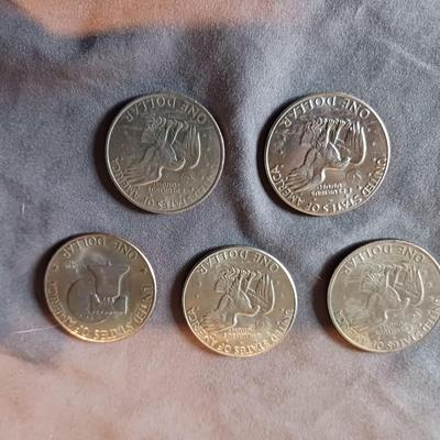 5 EISENHOWER DOLLARS