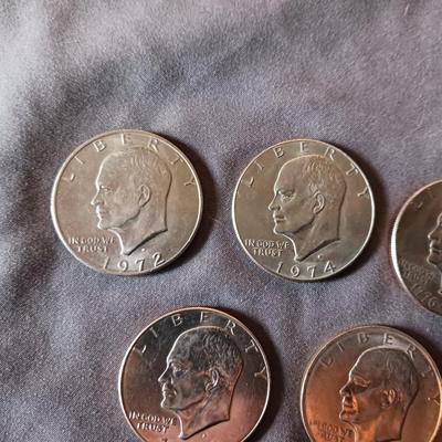 5 EISENHOWER DOLLARS