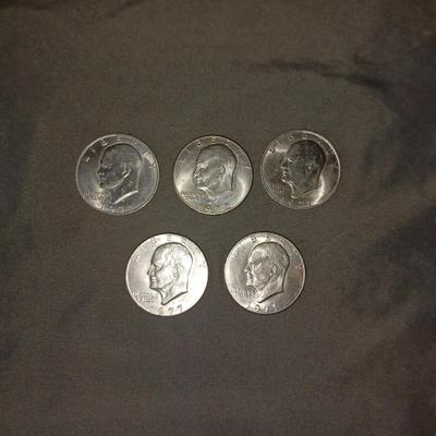 5 EISENHOWER DOLLARS