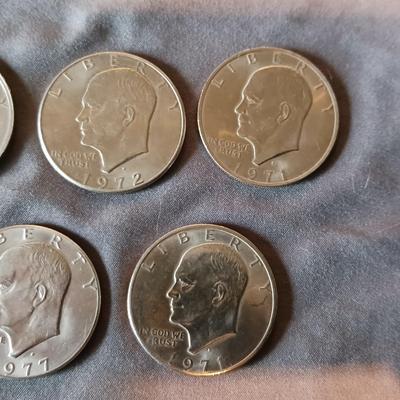5 EISENHOWER DOLLARS