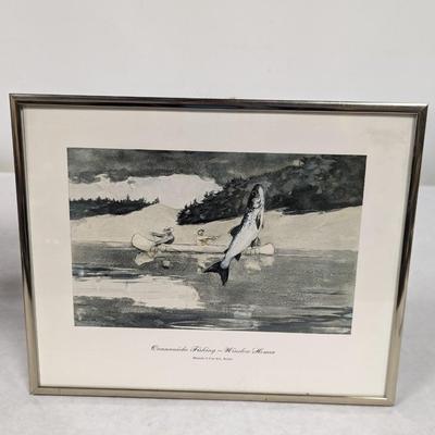 Framed Art Ouananiche Fishing 10 3/4" x 8 3/4"