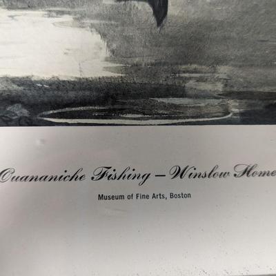 Framed Art Ouananiche Fishing 10 3/4" x 8 3/4"