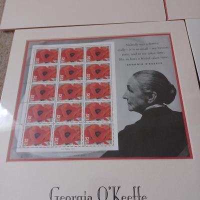 4 pc Georgia O'Keeffe Stamp lot