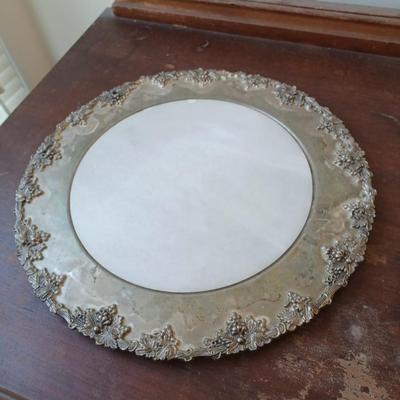 Marble/ Silverplate Dish