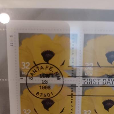 Georgia O'Keeffe Yellow Poppy Stamp