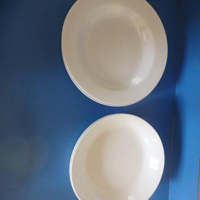 4pc white bowl/plate