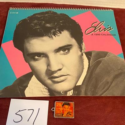 Elvis Calendar and Postage Stamp