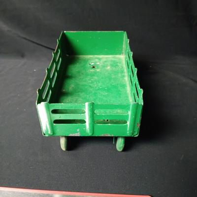 MARX TOY HAY HAULER AND A TIN SIGN