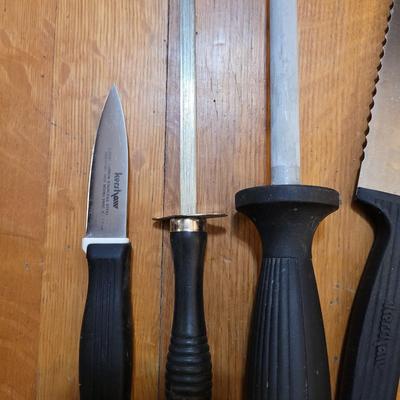 Set of knives mixed with 2 honing stones Kerahaw