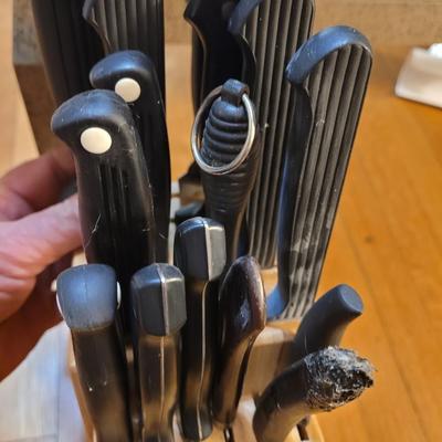 Set of knives mixed with 2 honing stones Kerahaw
