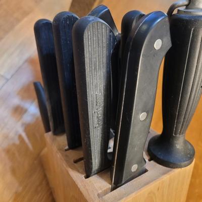 Set of knives mixed with 2 honing stones Kerahaw