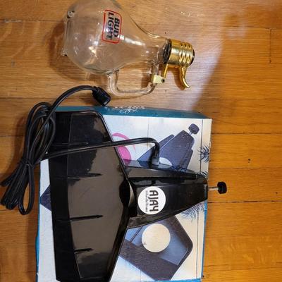 Electric putting cup and bud light glass bank