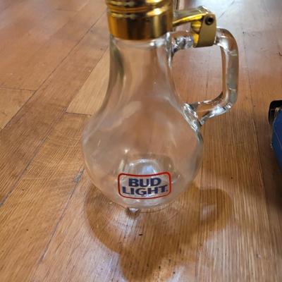 Electric putting cup and bud light glass bank