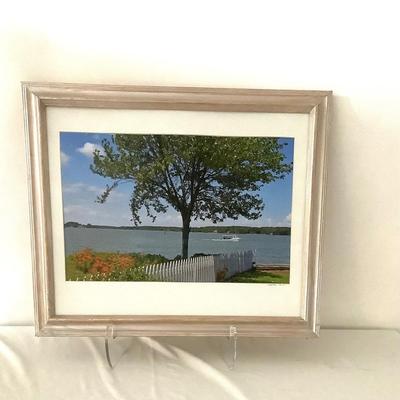 1049 Seascape Framed Photo with Workboat by Fred Stocker