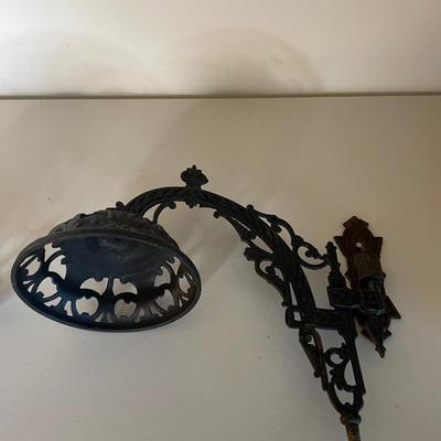 Cast Iron Wall Sconces for Oil Lamps