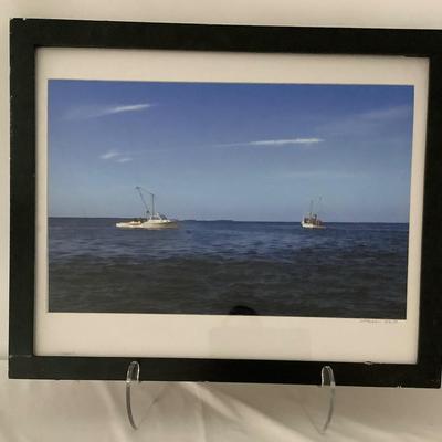1050 Working Boats on the Bay Framed Photograph by Fred Stocker
