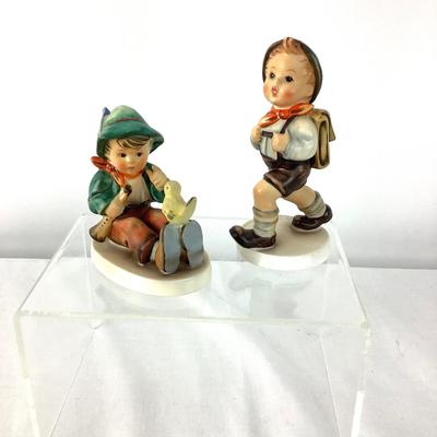 1059 Vintage Hummel Figures School Boy & Singing Lesson