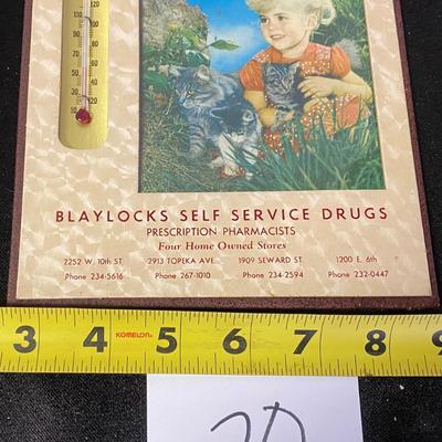 Vintage Blaylock Pharmacy Topeka Advertising