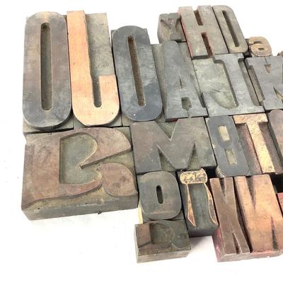 1071 Vintage Letter Printing Press Blocks