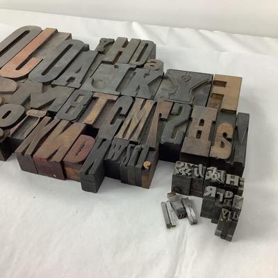 1071 Vintage Letter Printing Press Blocks