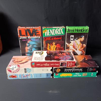 JIMI HENDRIX AND MORE ON VHS TAPES