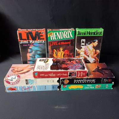 JIMI HENDRIX AND MORE ON VHS TAPES