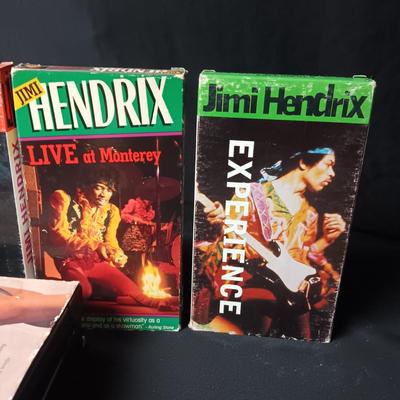JIMI HENDRIX AND MORE ON VHS TAPES