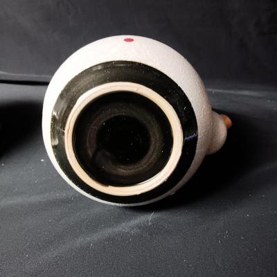 2 HAND PAINTED TEAPOTS