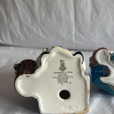 Royal Doulton â€œThe Favouriteâ€ and â€œTuppence A Bagâ€ figurines (DR-DZ)