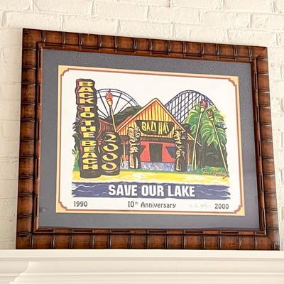 Ponchartrain Beach Bali Hai ~ Save Our Lake S/N Framed Poster ~ Signed by Tina Mosley