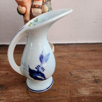 3 Pc Collector Lot Hummel 80Little Scholar Delft Mini Pitcher Belleek Angel Bell