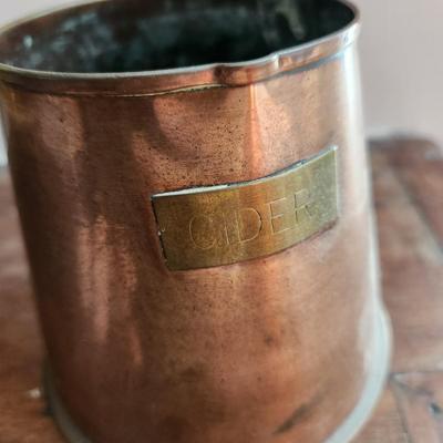 Large Copper Brass Collector Lot Cider Cup Tea pots Hammered Copper Jar