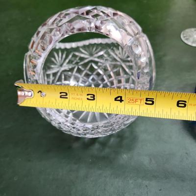 Crystal Glass Cut Glass Lot Waterford Crystal Glasses Bowl Blue Cut to clear Ashtray