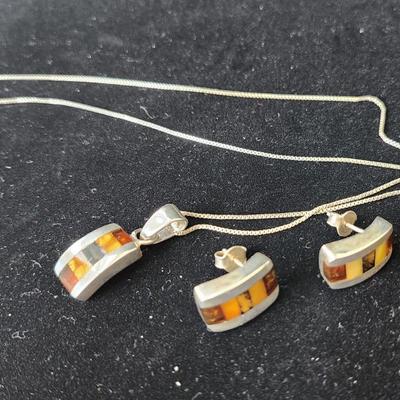 Baltic Amber in Sterling