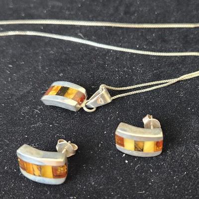 Baltic Amber in Sterling