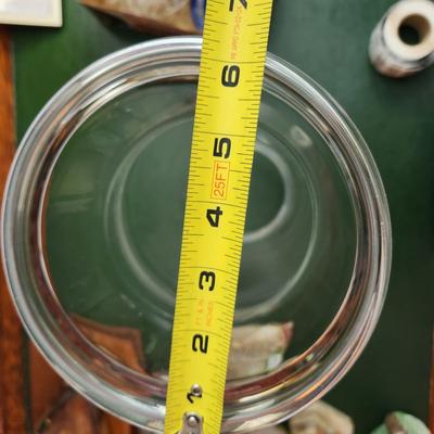 Large Heavy Clear Glass Flared Ends Hurricane Lamp Candle Shade 18"