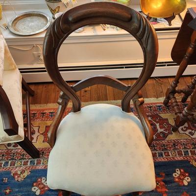 Vintage Victorian Balloon Back Parlor Chair