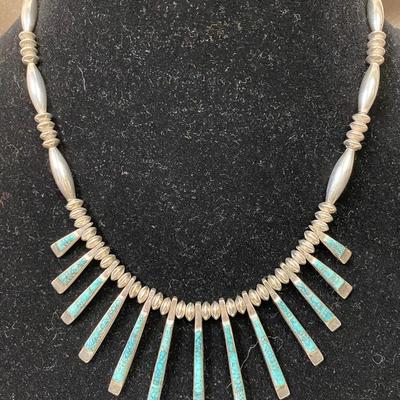 1984 Silver and Turquoise Necklace