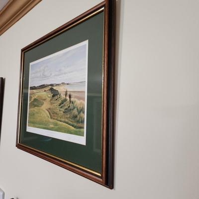 Set of 4 Framed Graeme W. Baxter Golf Prints Signed