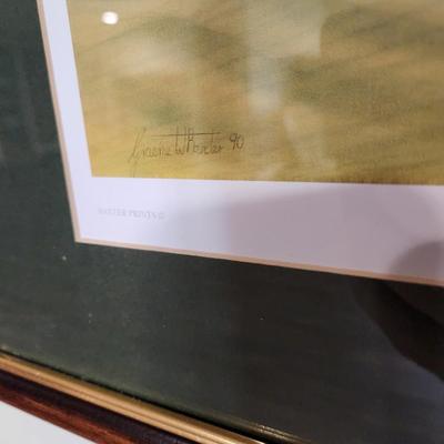 Set of 4 Framed Graeme W. Baxter Golf Prints Signed