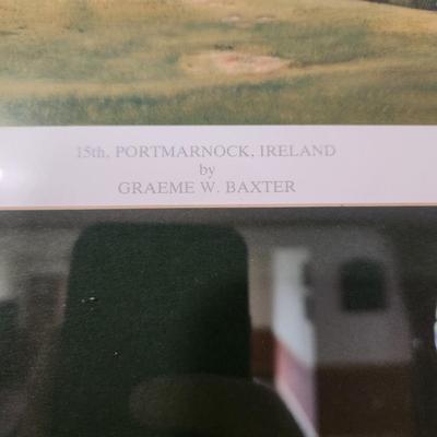 Set of 4 Framed Graeme W. Baxter Golf Prints Signed